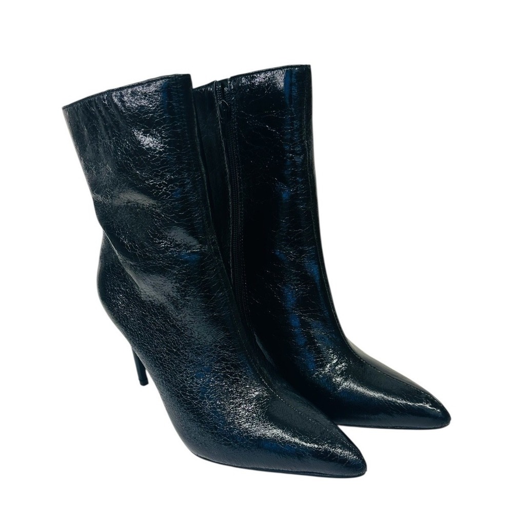 Mia Women's Mardi Pointed Toe Booties‎ Black Size 9M Side Zipper NWB